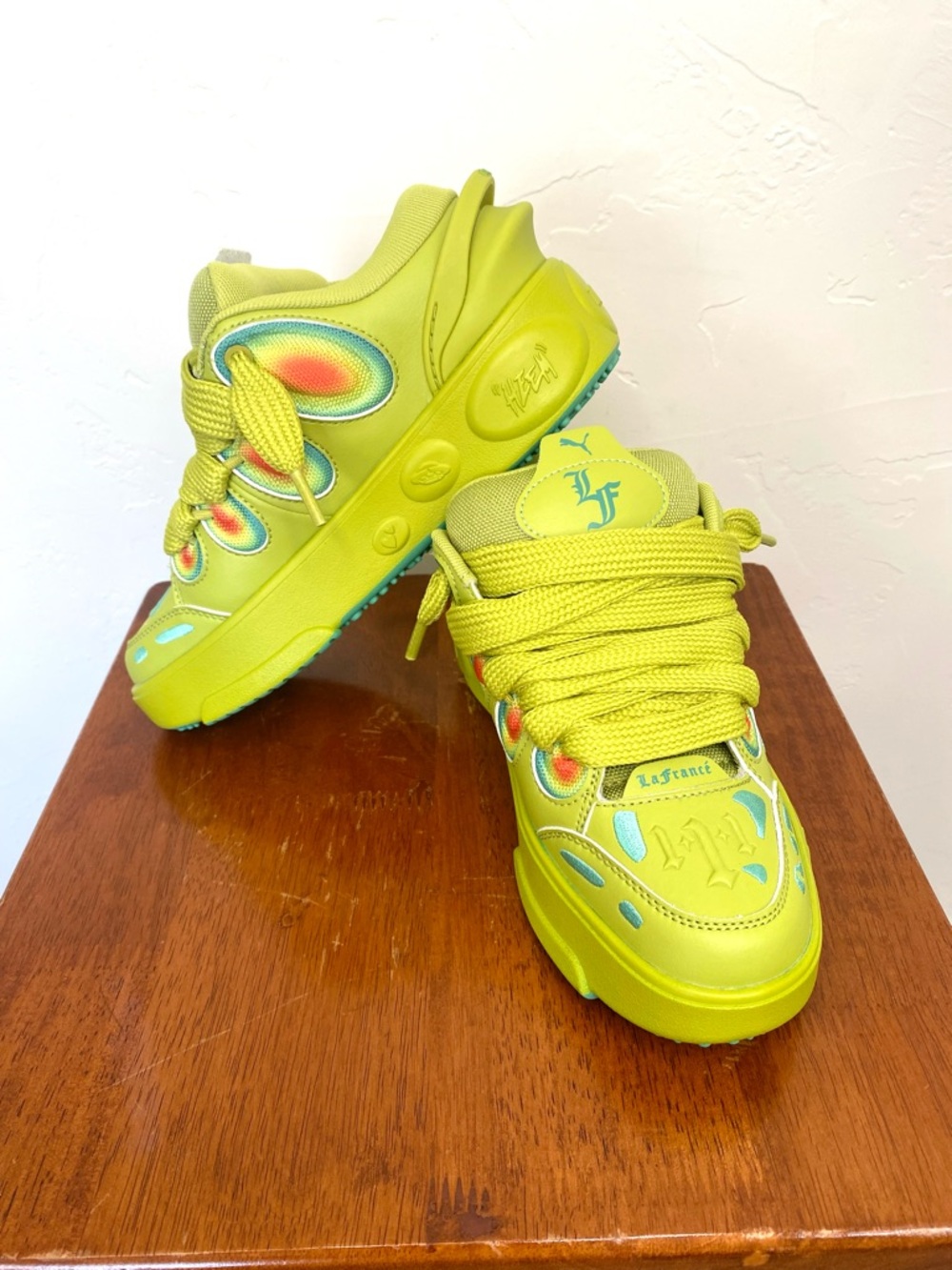 PUMA x LaMelo Ball LaFrancé "Heatmap" Kid’s (Grade School) Size 5 Sneakers Green - Picture 7 of 12
